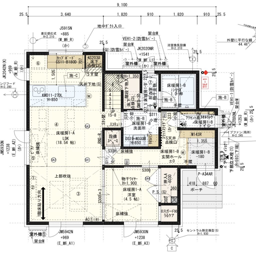 一条工務店の図面