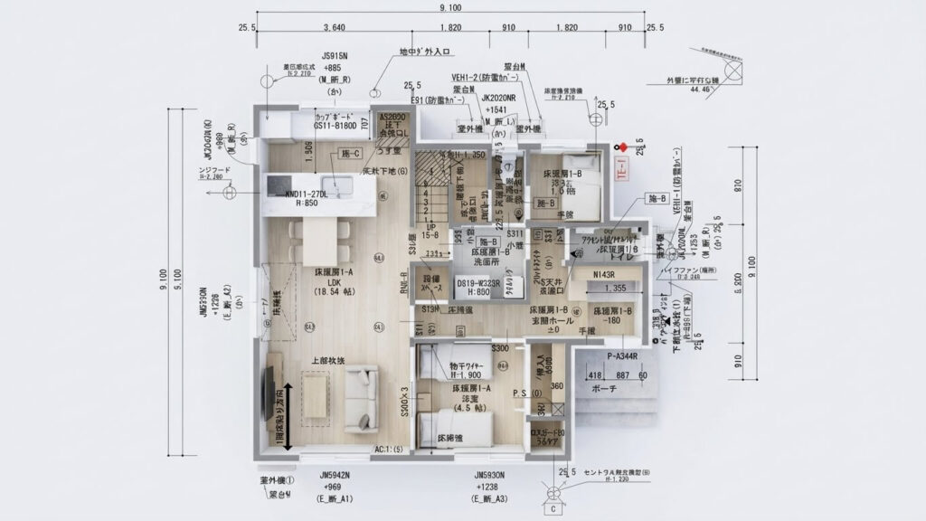 iSmartの装飾をした3Dの図面